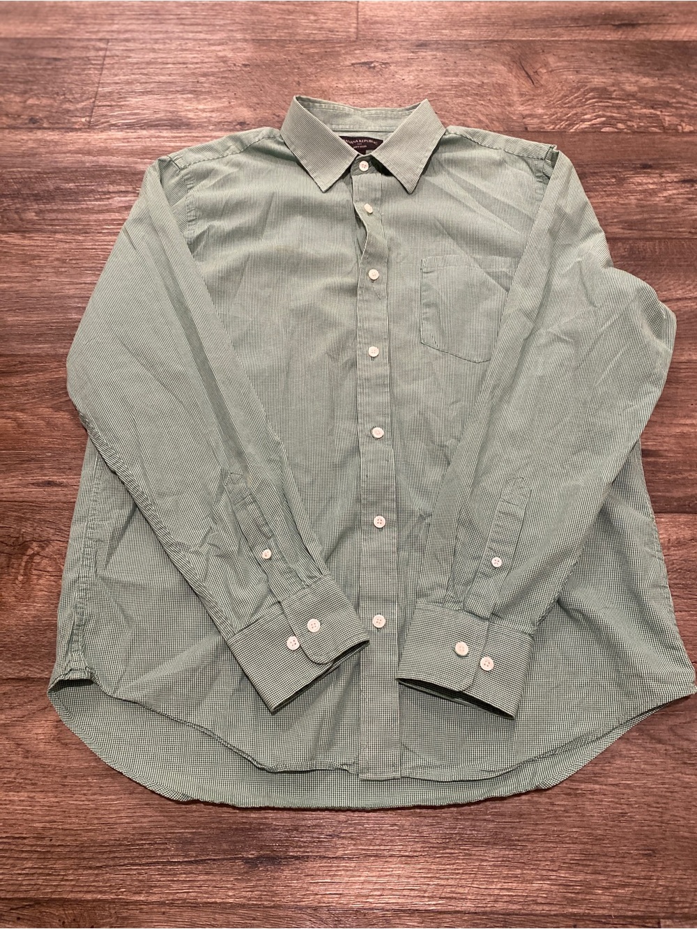 Banana Republic Light Sage Green Button-Down Dress Shirt